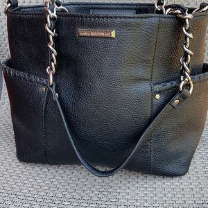 Dana Bachman black pebbled shoulder bag